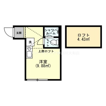 ＳＴＵＤＩＯ小田急相模原の物件間取画像